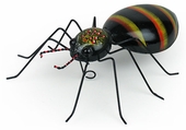 Mexican Painted Tin Spider Sculpture