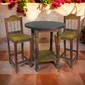 Mexican Painted Wood Bar Table Set with 4 Chairs