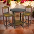 Mexican Painted Wood Bar Table Set with 4 Stools