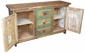 Mexican Painted Wood Buffet - 2 Doors 3 Drawers