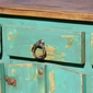 Mexican Painted Wood Buffet with Thick Doors