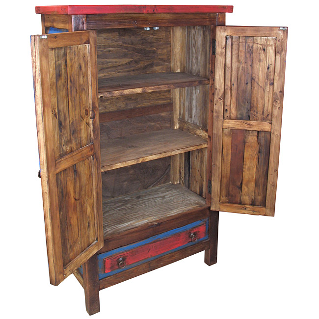Mexican Painted Wood with Shelves