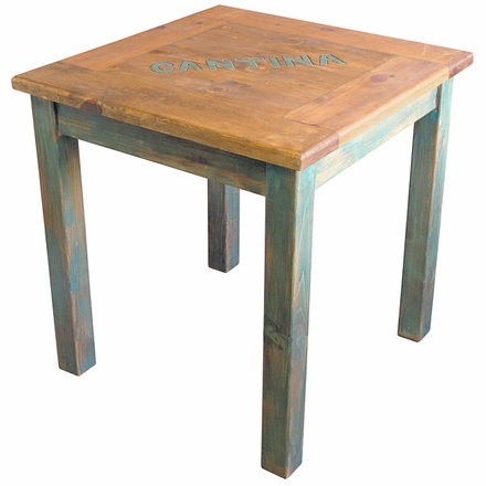 Mexican Painted Wood Cantina Table - Red or Green