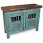 Mexican Painted Wood China Buffet - Turquoise