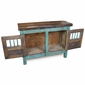 Mexican Painted Wood China Buffet - Turquoise