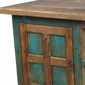 Mexican Painted Wood Entertainment Console with Doors and Shelves