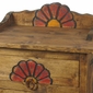 Mexican Painted Wood Flower Nightstand