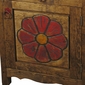 Mexican Painted Wood Flower Nightstand