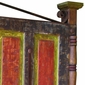 Mexican Painted Wood Headboard