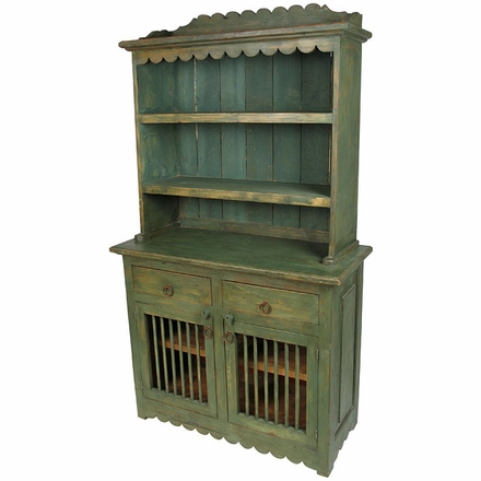 Mexican Painted Wood Kitchen Hutch