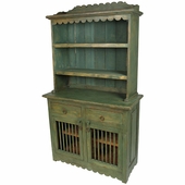 Mexican Painted Wood Kitchen Hutch