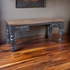 Mexican Painted Wood Office Desk with Drawers - Blue