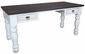 Mexican Painted Wood Office Desk with Drawers - White