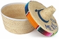 Mexican Palm Tortilla Basket with Sombrero Lid
