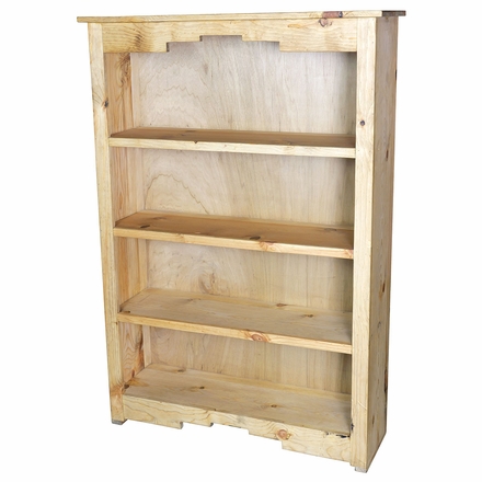 Mexican Pine Bookshelf - 4 Shelves