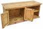 Mexican Pine TV Console with 2 Doors and Shelves 46.5