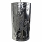 Mexican Punched Natural Tin Hanging Cylinder Light