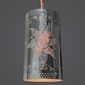 Mexican Punched Natural Tin Hanging Cylinder Light