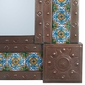 Mexican Punched Tin & Talavera Tile Mirror - 20
