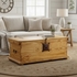 Mexican Rustic Pine Coffee Table Trunk with Iron Latch