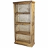 Mexican Rustic Pine Ribbed Book Shelf