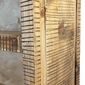 Mexican Rustic Pine Ribbed Book Shelf