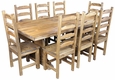 Mexican Rustic Trestle Dining Set - 9 Piece