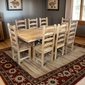 Mexican Rustic Trestle Dining Set - 9 Piece