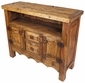 Mexican Rustic Wood TV Stand Entertainment Console