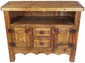 Mexican Rustic Wood TV Stand Entertainment Console