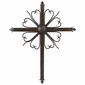 Mexican Rustic Wrought Iron Wall Cross - 22