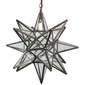 Mexican Seeded Bubble Glass Hanging Star Fixture