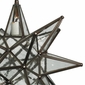 Mexican Seeded Bubble Glass Hanging Star Fixture