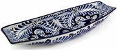Mexican Talavera Appetizer Boat - Blue & White