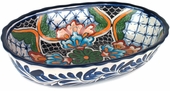 Mexican Talavera Dipping Bowl - Dolores Pattern