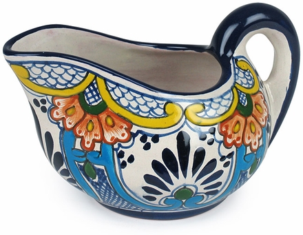 Mexican Talavera Gravy Boat - Margarita pattern