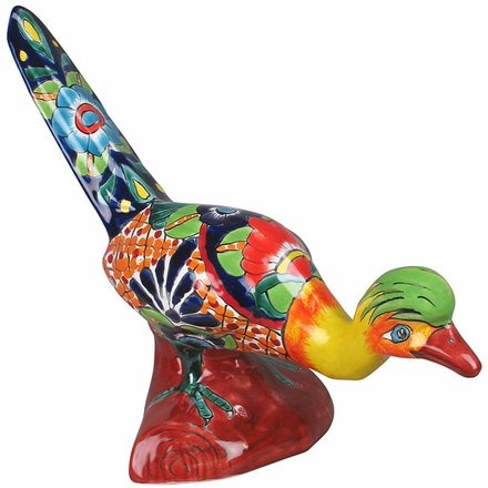 Mexican Talavera Roadrunner Statue