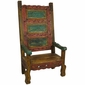 Mexican Throne Chair - Multi-Color Painted Wood