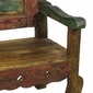 Mexican Throne Chair - Multi-Color Painted Wood