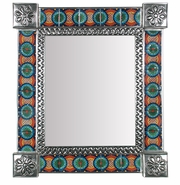 Mexican Tile Mirrors - Punched Tin with Talavera Tile