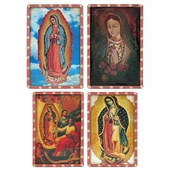 Mexican Virgin of Guadalupe Refrigerator Magnets - Set of 4