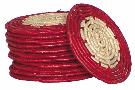 Mexican Woven Palm Coasters - Per Doz
