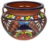 Michoacana Talavera Flower Pot with Exposed Terracotta