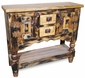 Mini Distressed Console Table - 2 Doors - 2 Drawers