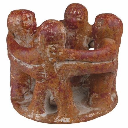 Mini Pre-Columbian Dancers or Circle of Friends Candleholder