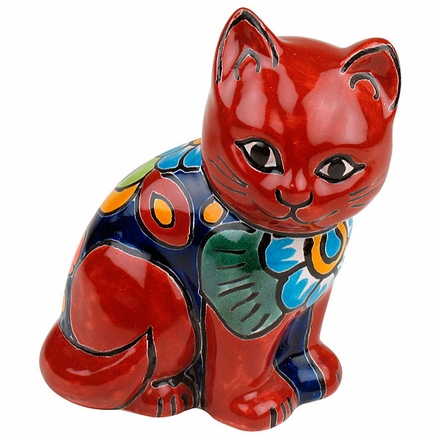 Mini Talavera Cat Figurine