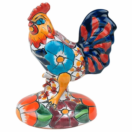 Mini Talavera Rooster Statue