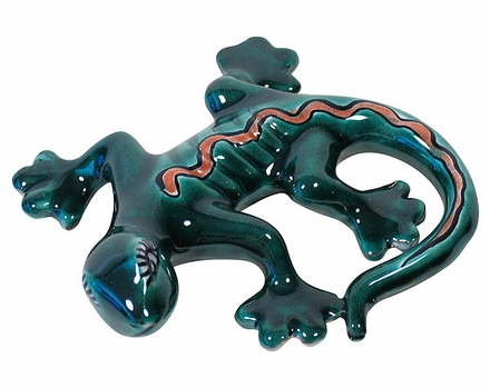 Mini Talavera Salamander Figure - Green - Set of 2