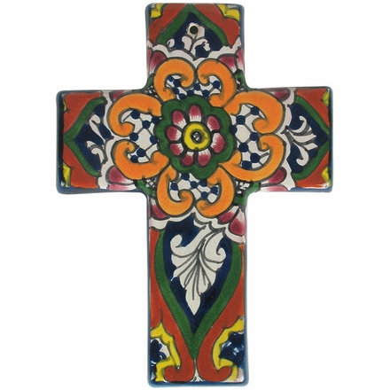 Mini Thick Talavera Cross