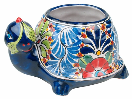 Mini Tortoise Flower Pot - Talavera Ceramic